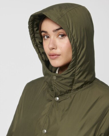 Padded Parker - Der Unisex-Parka wattiert - British Khaki - S bedrucken, Art.-Nr. STJU841C0081S
