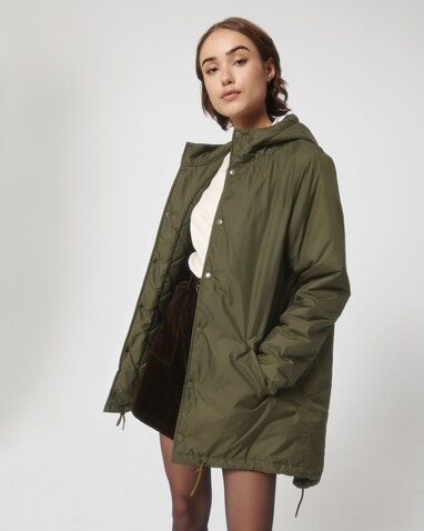 Padded Parker - British Khaki - XL bedrucken, Art.-Nr. STJU841C0081X