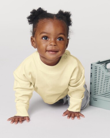 Baby Changer - Das Iconic Baby-Rundhals-Sweatshirt - Butter - 18-24 m/86-92cm bedrucken, Art.-Nr. STSB920C078B4
