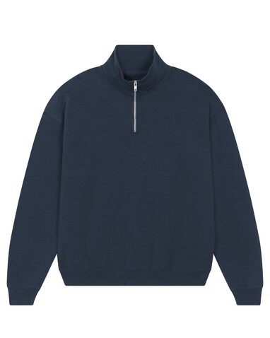 Miller Dry - Kastiges Unisex-Sweatshirt mit Viertelreißverschluss und trockener Haptik - French Navy - 3XL bedrucken, Art.-Nr. STSU795C7273X