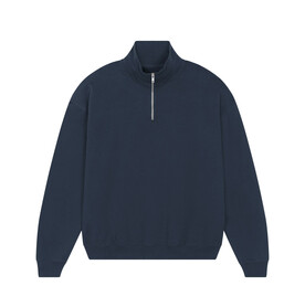 Miller Dry - Kastiges Unisex-Sweatshirt mit Viertelreißverschluss und trockener Haptik - French Navy - 3XL bedrucken, Art.-Nr. STSU795C7273X