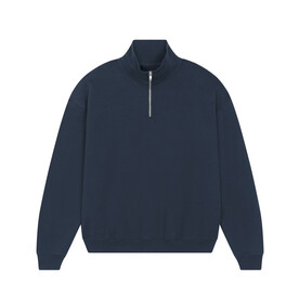 Miller Dry - Kastiges Unisex-Sweatshirt mit Viertelreißverschluss und trockener Haptik - French Navy - 3XL bedrucken, Art.-Nr. STSU795C7273X