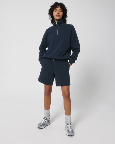 Miller Dry - Kastiges Unisex-Sweatshirt mit Viertelreißverschluss und trockener Haptik - French Navy - 3XL bedrucken, Art.-Nr. STSU795C7273X