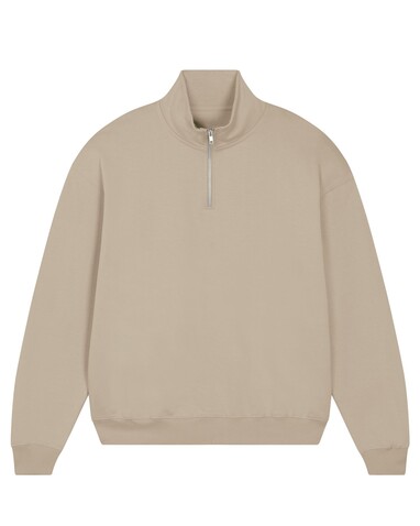 Miller Dry - Das Boxy Unisex-Sweatshirt mit kurzem Reißverschluss und trockenem Griff - Desert Dust - XL bedrucken, Art.-Nr. STSU795C0281X