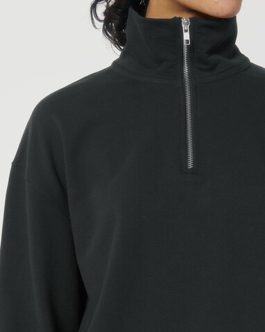Miller Dry - Das Boxy Unisex-Sweatshirt mit kurzem Reißverschluss und trockenem Griff - Black - S bedrucken, Art.-Nr. STSU795C0021S Miller Dry - Das Boxy Unisex-Sweatshirt mit kurzem Reißverschluss und trockenem Griff - Black - S bedrucken, Art.-Nr. STSU795C0021S