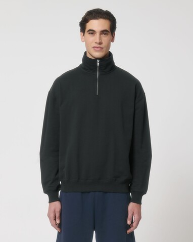 Miller Dry - Das Boxy Unisex-Sweatshirt mit kurzem Reißverschluss und trockenem Griff - Black - M bedrucken, Art.-Nr. STSU795C0021M