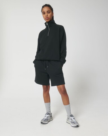 Miller Dry - Das Boxy Unisex-Sweatshirt mit kurzem Reißverschluss und trockenem Griff - Black - L bedrucken, Art.-Nr. STSU795C0021L