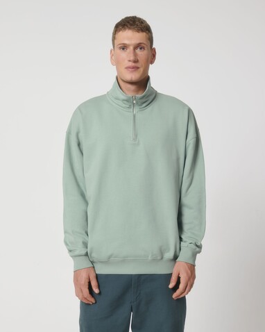 Miller Dry - Das Boxy Unisex-Sweatshirt mit kurzem Reißverschluss und trockenem Griff - Aloe - L bedrucken, Art.-Nr. STSU795C0891L Miller Dry - Das Boxy Unisex-Sweatshirt mit kurzem Reißverschluss und trockenem Griff - Aloe - L bedrucken, Art.-Nr. STSU795C0891L