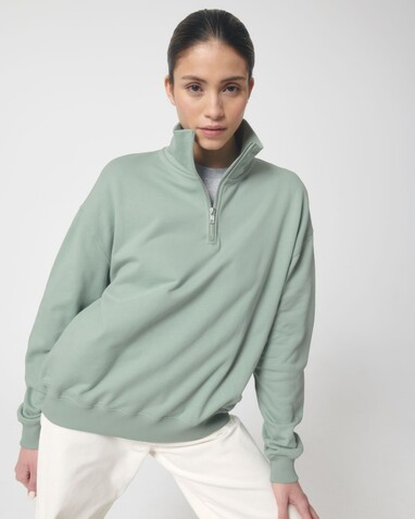 Miller Dry - Das Boxy Unisex-Sweatshirt mit kurzem Reißverschluss und trockenem Griff - Aloe - XXS bedrucken, Art.-Nr. STSU795C0892S Miller Dry - Das Boxy Unisex-Sweatshirt mit kurzem Reißverschluss und trockenem Griff - Aloe - XXS bedrucken, Art.-Nr. STSU795C0892S