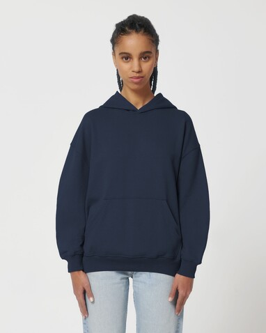 Cooper Dry - Der Boxy Unisex-Hoodie mit trockenem Griff - French Navy - XXS bedrucken, Art.-Nr. STSU797C7272S