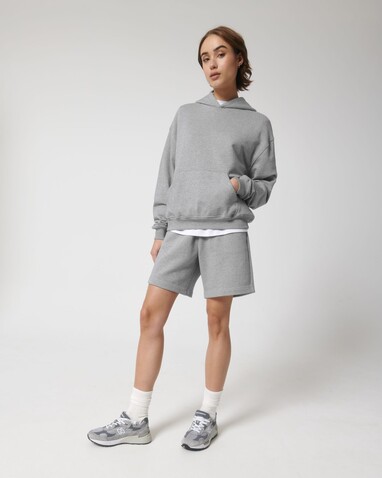 Cooper Dry - Der Boxy Unisex-Hoodie mit trockenem Griff - Heather Grey - M bedrucken, Art.-Nr. STSU797C2501M