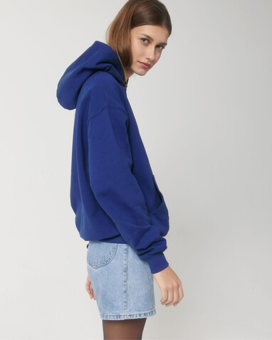 Cooper Dry - Der Boxy Unisex-Hoodie mit trockenem Griff - Worker Blue - 3XL bedrucken, Art.-Nr. STSU797C0883X