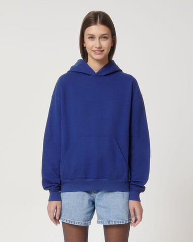 Cooper Dry - Der Boxy Unisex-Hoodie mit trockenem Griff - Worker Blue - 3XL bedrucken, Art.-Nr. STSU797C0883X