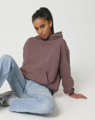 Cooper Dry - Der Boxy Unisex-Hoodie mit trockenem Griff - Kaffa Coffee - XXS bedrucken, Art.-Nr. STSU797C0852S