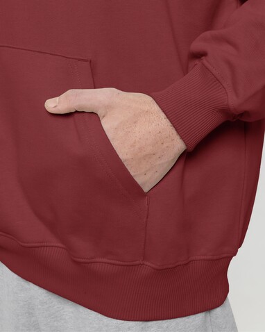 Cooper Dry - Der Boxy Unisex-Hoodie mit trockenem Griff - Red Earth - L bedrucken, Art.-Nr. STSU797C0861L