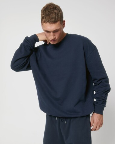 Ledger Dry - Kastiges Unisex-Rundhals-Sweatshirt mit trockener Haptik - French Navy - 3XL bedrucken, Art.-Nr. STSU798C7273X