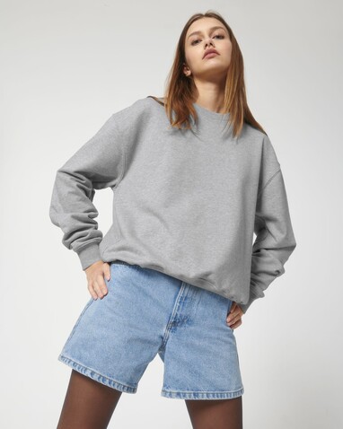Ledger Dry - Das Boxy Rundhals-Unisex-Sweatshirt mit trockenem Griff - Heather Grey - XL bedrucken, Art.-Nr. STSU798C2501X Ledger Dry - Das Boxy Rundhals-Unisex-Sweatshirt mit trockenem Griff - Heather Grey - XL bedrucken, Art.-Nr. STSU798C2501X
