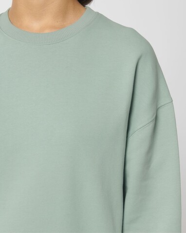 Ledger Dry - Das Boxy Rundhals-Unisex-Sweatshirt mit trockenem Griff - Aloe - XS bedrucken, Art.-Nr. STSU798C089XS