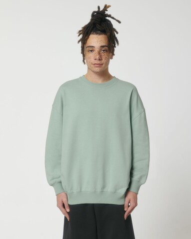 Ledger Dry - Das Boxy Rundhals-Unisex-Sweatshirt mit trockenem Griff - Aloe - XS bedrucken, Art.-Nr. STSU798C089XS
