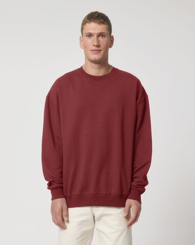 Ledger Dry - Das Boxy Rundhals-Unisex-Sweatshirt mit trockenem Griff - Red Earth - S bedrucken, Art.-Nr. STSU798C0861S