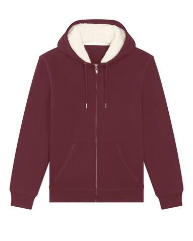 Hygger Sherpa - Der Unisex-Zip-Hoodie mit Sherpa-Futter - Burgundy - M bedrucken, Art.-Nr. STSU956C2441M