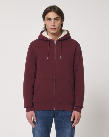 Hygger Sherpa - Der Unisex-Zip-Hoodie mit Sherpa-Futter - Burgundy - XXL bedrucken, Art.-Nr. STSU956C2442X Hygger Sherpa - Der Unisex-Zip-Hoodie mit Sherpa-Futter - Burgundy - XXL bedrucken, Art.-Nr. STSU956C2442X