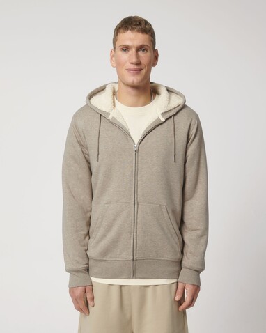 Hygger Sherpa - Der Unisex-Zip-Hoodie mit Sherpa-Futter - Heather Sand - XXL bedrucken, Art.-Nr. STSU956C5922X Hygger Sherpa - Der Unisex-Zip-Hoodie mit Sherpa-Futter - Heather Sand - XXL bedrucken, Art.-Nr. STSU956C5922X