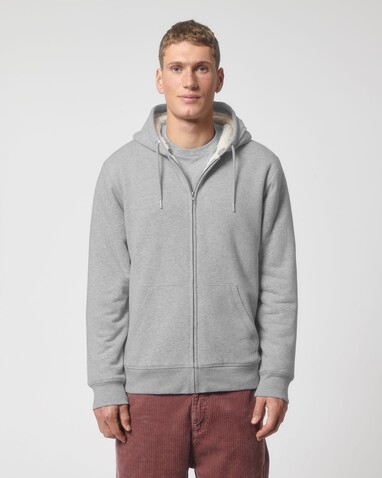 Hygger Sherpa - Der Unisex-Zip-Hoodie mit Sherpa-Futter - Heather Grey - L bedrucken, Art.-Nr. STSU956C2501L Hygger Sherpa - Der Unisex-Zip-Hoodie mit Sherpa-Futter - Heather Grey - L bedrucken, Art.-Nr. STSU956C2501L