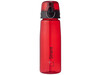 Capri 700 ml Tritan™ Sportflasche, transparent rot bedrucken, Art.-Nr. 10031302