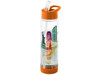 Tutti frutti 740 ml Tritan™ Sportflasche mit Fruchtsieb, transparent, orange bedrucken, Art.-Nr. 10031406