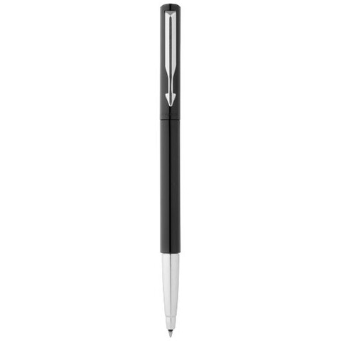 Parker Vector Tintenroller (schwarze Mine), schwarz bedrucken, Art.-Nr. 10648300