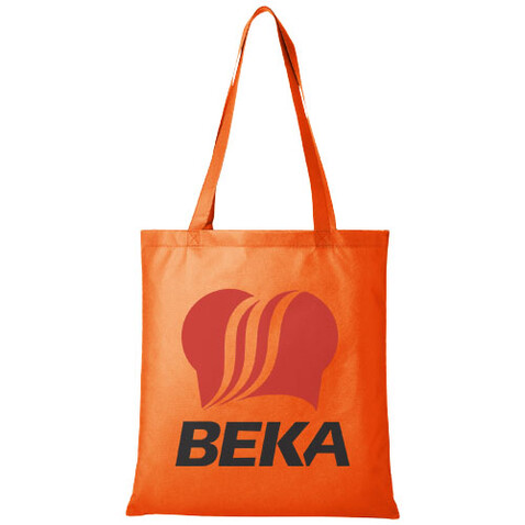 Zeus Non Woven große Tragetasche 6L, orange bedrucken, Art.-Nr. 11941206 Zeus Non Woven große Tragetasche 6L, orange bedrucken, Art.-Nr. 11941206