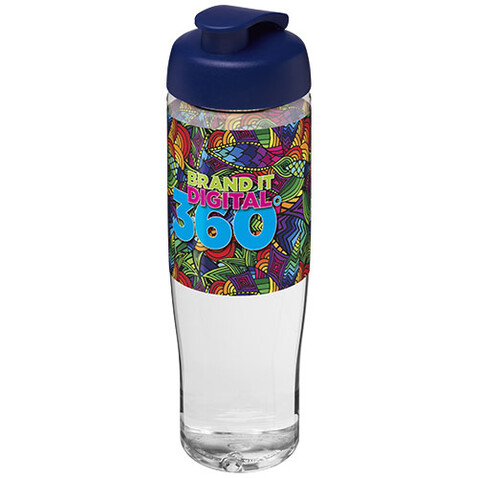 H2O Active® Tempo 700 ml Sportflasche mit Klappdeckel, transparent, blau bedrucken, Art.-Nr. 21004002 H2O Active® Tempo 700 ml Sportflasche mit Klappdeckel, transparent, blau bedrucken, Art.-Nr. 21004002