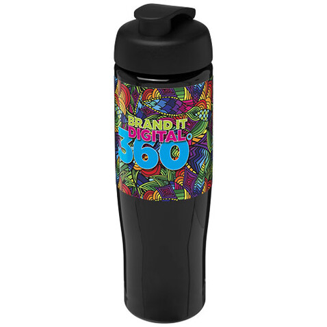 H2O Active® Tempo 700 ml Sportflasche mit Klappdeckel, schwarz bedrucken, Art.-Nr. 21004011 H2O Active® Tempo 700 ml Sportflasche mit Klappdeckel, schwarz bedrucken, Art.-Nr. 21004011