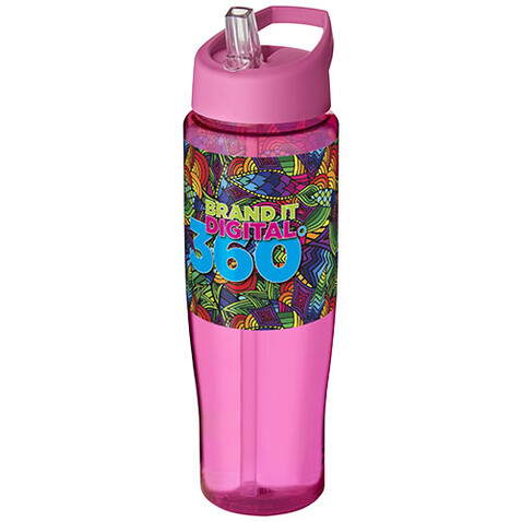H2O Active® Tempo 700 ml Sportflasche mit Ausgussdeckel, rosa bedrucken, Art.-Nr. 21004428