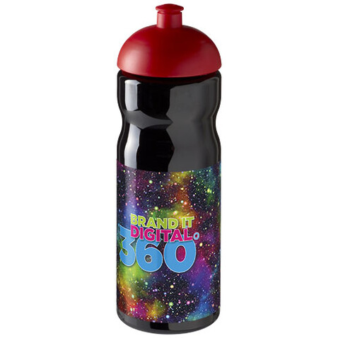 H2O Active® Base 650 ml Sportflasche mit Stülpdeckel, schwarz, rot bedrucken, Art.-Nr. 21004714 H2O Active® Base 650 ml Sportflasche mit Stülpdeckel, schwarz, rot bedrucken, Art.-Nr. 21004714