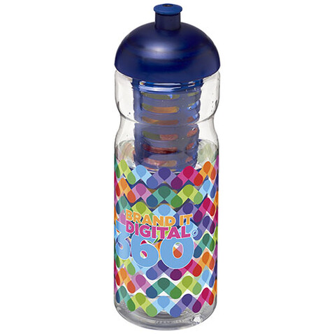 H2O Active® Base 650 ml Sportflasche mit Stülpdeckel und Infusor, transparent, blau bedrucken, Art.-Nr. 21004801 H2O Active® Base 650 ml Sportflasche mit Stülpdeckel und Infusor, transparent, blau bedrucken, Art.-Nr. 21004801