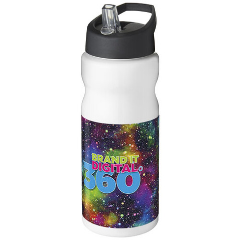H2O Active® Base 650 ml Sportflasche mit Ausgussdeckel, weiss, schwarz bedrucken, Art.-Nr. 21004902 H2O Active® Base 650 ml Sportflasche mit Ausgussdeckel, weiss, schwarz bedrucken, Art.-Nr. 21004902