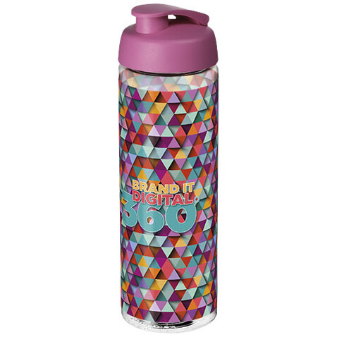 H2O Active® Vibe 850 ml Sportflasche mit Klappdeckel, transparent, rosa bedrucken, Art.-Nr. 21009408