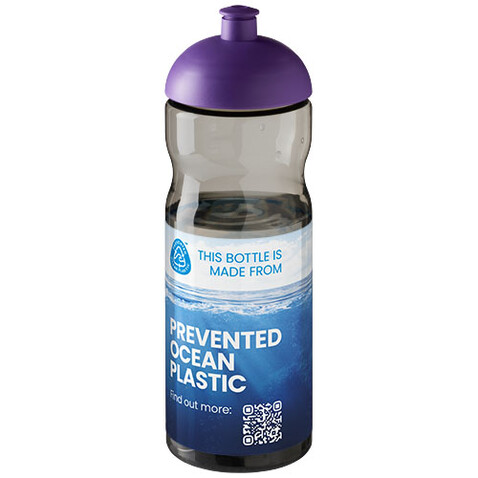 H2O Active® Eco Base 650 ml Sportflasche mit Stülpdeckel, kohle, lila bedrucken, Art.-Nr. 21009809 H2O Active® Eco Base 650 ml Sportflasche mit Stülpdeckel, kohle, lila bedrucken, Art.-Nr. 21009809