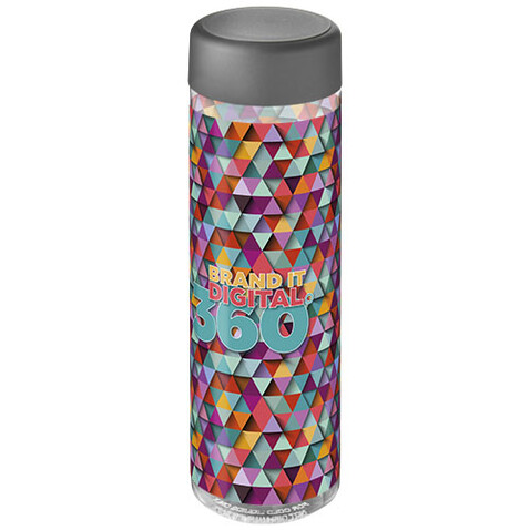 H2O Active® Vibe 850 ml Sportflasche mit Drehdeckel, transparent, storm grey bedrucken, Art.-Nr. 21043011