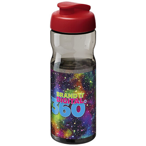 H2O Active® Base Tritan™ 650 ml Sportflasche mit Klappdeckel, kohle, rot bedrucken, Art.-Nr. 21043602 H2O Active® Base Tritan™ 650 ml Sportflasche mit Klappdeckel, kohle, rot bedrucken, Art.-Nr. 21043602