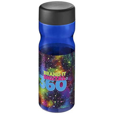 H2O Active® Base Tritan™ 650-ml-Sportflasche mit Drehdeckel, blau, schwarz bedrucken, Art.-Nr. 21043806 H2O Active® Base Tritan™ 650-ml-Sportflasche mit Drehdeckel, blau, schwarz bedrucken, Art.-Nr. 21043806