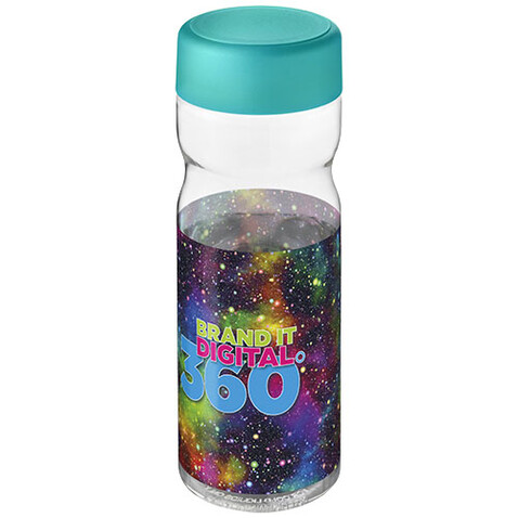 H2O Active® Base Tritan™ 650-ml-Sportflasche mit Drehdeckel, transparent klar, aquablau bedrucken, Art.-Nr. 21043812 H2O Active® Base Tritan™ 650-ml-Sportflasche mit Drehdeckel, transparent klar, aquablau bedrucken, Art.-Nr. 21043812