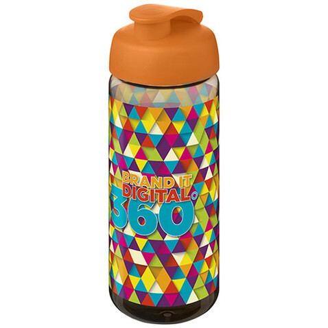 H2O Active® Octave Tritan™ 600-ml-Sportflasche mit Klappdeckel, kohle, orange bedrucken, Art.-Nr. 21044501 H2O Active® Octave Tritan™ 600-ml-Sportflasche mit Klappdeckel, kohle, orange bedrucken, Art.-Nr. 21044501