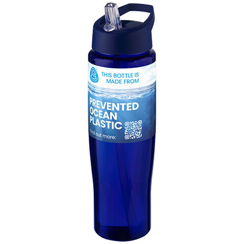 H2O Active® Eco Tempo 700 ml Sportflasche mit Ausgussdeckel, blau, blau bedrucken, Art.-Nr. 21044952