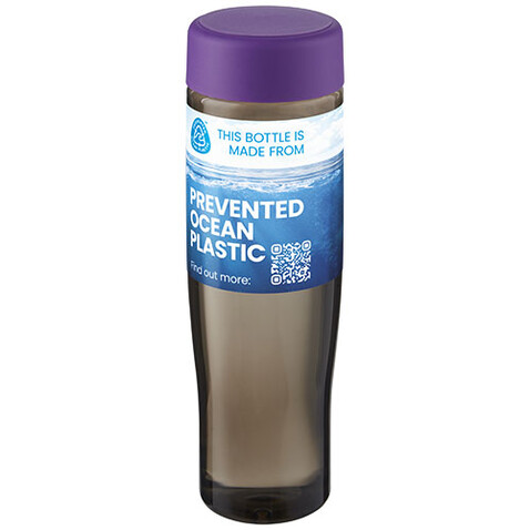 H2O Active® Eco Tempo 700 ml Wasserflasche mit Drehdeckel, lila, kohle bedrucken, Art.-Nr. 21045037 H2O Active® Eco Tempo 700 ml Wasserflasche mit Drehdeckel, lila, kohle bedrucken, Art.-Nr. 21045037