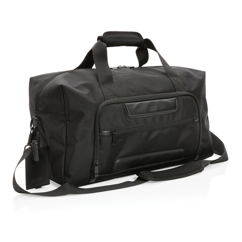 Swiss Peak AWARE™ RPET Voyager Wochenendtasche schwarz bedrucken, Art.-Nr. P707.121 Swiss Peak AWARE™ RPET Voyager Wochenendtasche schwarz bedrucken, Art.-Nr. P707.121