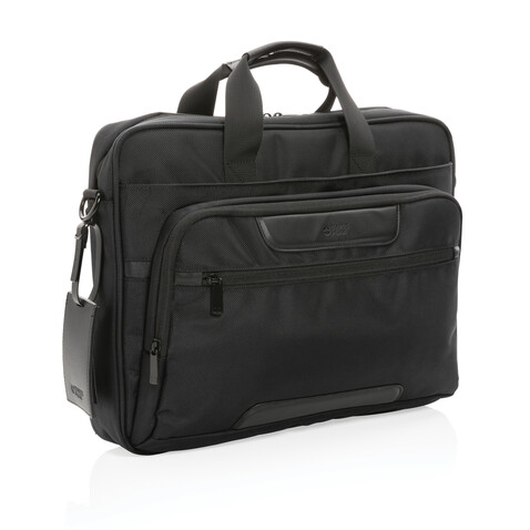 Swiss Peak AWARE™ RPET Voyager 15.6" Laptop-Tasche schwarz bedrucken, Art.-Nr. P732.101 Swiss Peak AWARE™ RPET Voyager 15.6" Laptop-Tasche schwarz bedrucken, Art.-Nr. P732.101