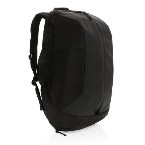 Swiss Peak AWARE™ RPET 15.6&quot; Work &amp; Gym Rucksack schwarz bedrucken, Art.-Nr. P762.771